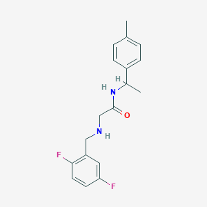 molecular formula C18H20F2N2O B3812341 2-[(2,5-difluorobenzyl)amino]-N-[1-(4-methylphenyl)ethyl]acetamide 