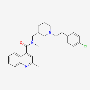 molecular formula C26H30ClN3O B3812349 N-({1-[2-(4-chlorophenyl)ethyl]-3-piperidinyl}methyl)-N,2-dimethyl-4-quinolinecarboxamide 