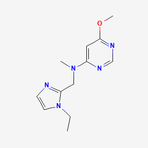molecular formula C12H17N5O B3812364 N-[(1-ethyl-1H-imidazol-2-yl)methyl]-6-methoxy-N-methylpyrimidin-4-amine 