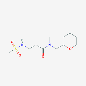 molecular formula C11H22N2O4S B3812372 N~1~-methyl-N~3~-(methylsulfonyl)-N~1~-(tetrahydro-2H-pyran-2-ylmethyl)-beta-alaninamide 