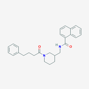 molecular formula C27H30N2O2 B3812379 N-{[1-(4-phenylbutanoyl)-3-piperidinyl]methyl}-1-naphthamide 