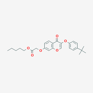 pentyl {[3-(4-tert-butylphenoxy)-4-oxo-4H-chromen-7-yl]oxy}acetate