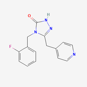 molecular formula C15H13FN4O B3812389 4-(2-fluorobenzyl)-5-(pyridin-4-ylmethyl)-2,4-dihydro-3H-1,2,4-triazol-3-one 