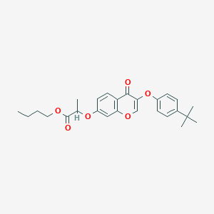 molecular formula C26H30O6 B381240 butyl 2-{[3-(4-tert-butylphenoxy)-4-oxo-4H-chromen-7-yl]oxy}propanoate 