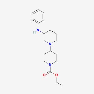 molecular formula C19H29N3O2 B3812449 ethyl 3-anilino-1,4'-bipiperidine-1'-carboxylate 