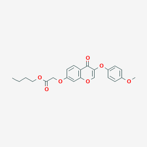 molecular formula C22H22O7 B381245 butyl {[3-(4-methoxyphenoxy)-4-oxo-4H-chromen-7-yl]oxy}acetate CAS No. 329225-49-2