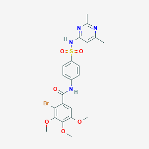 2-bromo-N-(4-{[(2,6-dimethyl-4-pyrimidinyl)amino]sulfonyl}phenyl)-3,4,5-trimethoxybenzamide