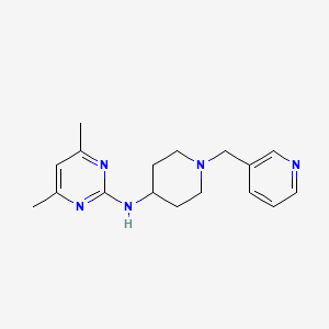 molecular formula C17H23N5 B3812464 4,6-dimethyl-N-[1-(3-pyridinylmethyl)-4-piperidinyl]-2-pyrimidinamine 