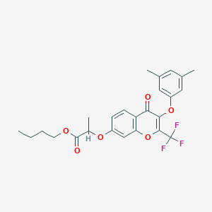 molecular formula C25H25F3O6 B381247 butyl 2-{[3-(3,5-dimethylphenoxy)-4-oxo-2-(trifluoromethyl)-4H-chromen-7-yl]oxy}propanoate CAS No. 329225-80-1