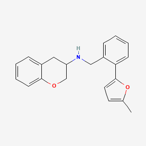 molecular formula C21H21NO2 B3812470 3,4-dihydro-2H-chromen-3-yl[2-(5-methyl-2-furyl)benzyl]amine 
