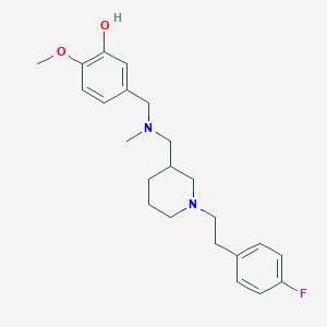 molecular formula C23H31FN2O2 B3812479 5-{[({1-[2-(4-fluorophenyl)ethyl]-3-piperidinyl}methyl)(methyl)amino]methyl}-2-methoxyphenol 