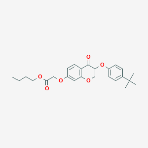 molecular formula C25H28O6 B381248 butyl {[3-(4-tert-butylphenoxy)-4-oxo-4H-chromen-7-yl]oxy}acetate CAS No. 329225-63-0