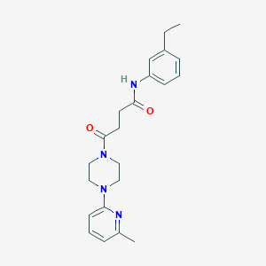molecular formula C22H28N4O2 B3812487 N-(3-ethylphenyl)-4-[4-(6-methylpyridin-2-yl)piperazin-1-yl]-4-oxobutanamide 