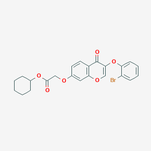 cyclohexyl {[3-(2-bromophenoxy)-4-oxo-4H-chromen-7-yl]oxy}acetate
