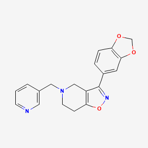 molecular formula C19H17N3O3 B3812515 3-(1,3-benzodioxol-5-yl)-5-(3-pyridinylmethyl)-4,5,6,7-tetrahydroisoxazolo[4,5-c]pyridine 