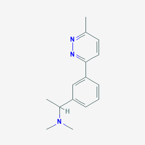 molecular formula C15H19N3 B3812541 N,N-dimethyl-1-[3-(6-methylpyridazin-3-yl)phenyl]ethanamine 