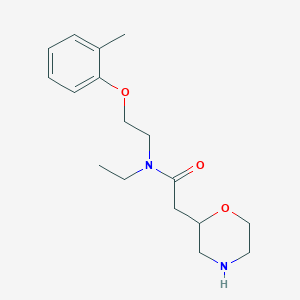 molecular formula C17H26N2O3 B3812548 N-ethyl-N-[2-(2-methylphenoxy)ethyl]-2-(2-morpholinyl)acetamide hydrochloride 