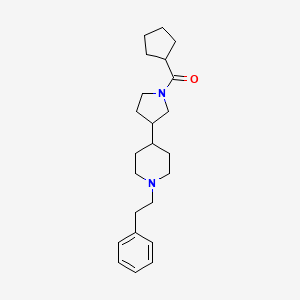 molecular formula C23H34N2O B3812554 4-[1-(cyclopentylcarbonyl)-3-pyrrolidinyl]-1-(2-phenylethyl)piperidine 