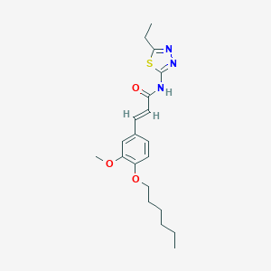molecular formula C20H27N3O3S B381256 N-(5-ethyl-1,3,4-thiadiazol-2-yl)-3-[4-(hexyloxy)-3-methoxyphenyl]acrylamide CAS No. 347366-30-7