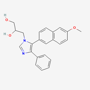 molecular formula C23H22N2O3 B3812567 3-[5-(6-methoxy-2-naphthyl)-4-phenyl-1H-imidazol-1-yl]propane-1,2-diol 