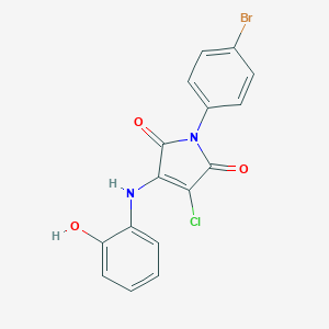 1-(4-bromophenyl)-3-chloro-4-(2-hydroxyanilino)-1H-pyrrole-2,5-dione