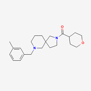 molecular formula C22H32N2O2 B3812606 7-(3-methylbenzyl)-2-(tetrahydro-2H-pyran-4-ylcarbonyl)-2,7-diazaspiro[4.5]decane 