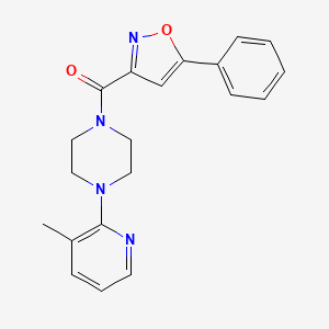 molecular formula C20H20N4O2 B3812615 1-(3-methylpyridin-2-yl)-4-[(5-phenylisoxazol-3-yl)carbonyl]piperazine 