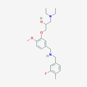 molecular formula C23H33FN2O3 B3812622 1-(diethylamino)-3-(5-{[(3-fluoro-4-methylbenzyl)amino]methyl}-2-methoxyphenoxy)-2-propanol 