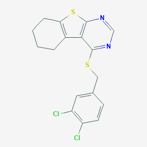 3,4-Dichlorobenzyl 5,6,7,8-tetrahydro[1]benzothieno[2,3-d]pyrimidin-4-yl sulfide