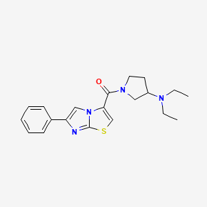 molecular formula C20H24N4OS B3812634 N,N-diethyl-1-[(6-phenylimidazo[2,1-b][1,3]thiazol-3-yl)carbonyl]-3-pyrrolidinamine 