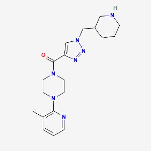 molecular formula C19H27N7O B3812665 1-(3-methylpyridin-2-yl)-4-{[1-(piperidin-3-ylmethyl)-1H-1,2,3-triazol-4-yl]carbonyl}piperazine 