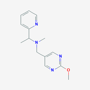 molecular formula C14H18N4O B3812747 N-[(2-methoxypyrimidin-5-yl)methyl]-N-methyl-1-pyridin-2-ylethanamine 