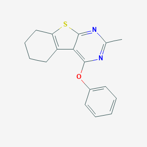 molecular formula C17H16N2OS B381279 2-Methyl-4-phenoxy-5,6,7,8-tetrahydro[1]benzothieno[2,3-d]pyrimidine 