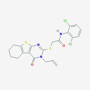 2-[(3-allyl-4-oxo-3,4,5,6,7,8-hexahydro[1]benzothieno[2,3-d]pyrimidin-2-yl)sulfanyl]-N-(2,6-dichlorophenyl)acetamide