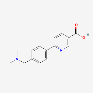 molecular formula C15H16N2O2 B3812816 6-{4-[(dimethylamino)methyl]phenyl}nicotinic acid 