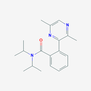 molecular formula C19H25N3O B3812824 2-(3,6-dimethylpyrazin-2-yl)-N,N-diisopropylbenzamide 