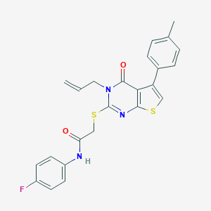 2-{[3-allyl-5-(4-methylphenyl)-4-oxo-3,4-dihydrothieno[2,3-d]pyrimidin-2-yl]sulfanyl}-N-(4-fluorophenyl)acetamide