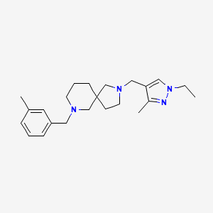 molecular formula C23H34N4 B3812840 2-[(1-ethyl-3-methyl-1H-pyrazol-4-yl)methyl]-7-(3-methylbenzyl)-2,7-diazaspiro[4.5]decane 