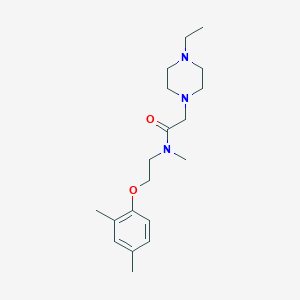molecular formula C19H31N3O2 B3812849 N-[2-(2,4-dimethylphenoxy)ethyl]-2-(4-ethylpiperazin-1-yl)-N-methylacetamide 