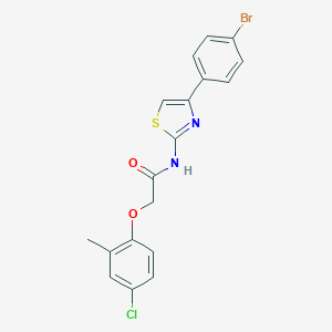 N-[4-(4-bromophenyl)-1,3-thiazol-2-yl]-2-(4-chloro-2-methylphenoxy)acetamide