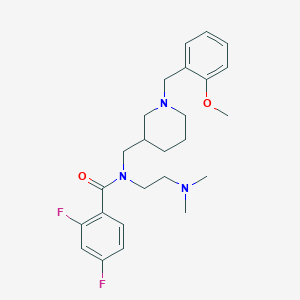 molecular formula C25H33F2N3O2 B3812870 N-[2-(dimethylamino)ethyl]-2,4-difluoro-N-{[1-(2-methoxybenzyl)-3-piperidinyl]methyl}benzamide 