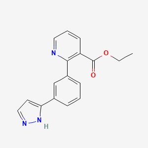 ethyl 2-[3-(1H-pyrazol-3-yl)phenyl]nicotinate