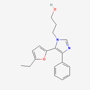 molecular formula C18H20N2O2 B3812890 3-[5-(5-ethyl-2-furyl)-4-phenyl-1H-imidazol-1-yl]propan-1-ol 