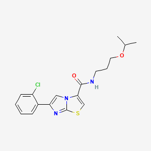 molecular formula C18H20ClN3O2S B3812898 6-(2-chlorophenyl)-N-(3-isopropoxypropyl)imidazo[2,1-b][1,3]thiazole-3-carboxamide 