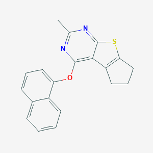 2-methyl-4-(1-naphthyloxy)-6,7-dihydro-5H-cyclopenta[4,5]thieno[2,3-d]pyrimidine