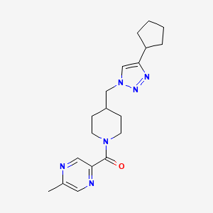 molecular formula C19H26N6O B3812944 2-({4-[(4-cyclopentyl-1H-1,2,3-triazol-1-yl)methyl]-1-piperidinyl}carbonyl)-5-methylpyrazine 