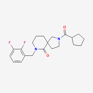 molecular formula C21H26F2N2O2 B3812974 2-(cyclopentylcarbonyl)-7-(2,3-difluorobenzyl)-2,7-diazaspiro[4.5]decan-6-one 