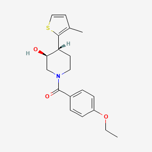 molecular formula C19H23NO3S B3813016 (3S*,4R*)-1-(4-ethoxybenzoyl)-4-(3-methyl-2-thienyl)piperidin-3-ol 