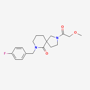 molecular formula C18H23FN2O3 B3813025 7-(4-fluorobenzyl)-2-(methoxyacetyl)-2,7-diazaspiro[4.5]decan-6-one 