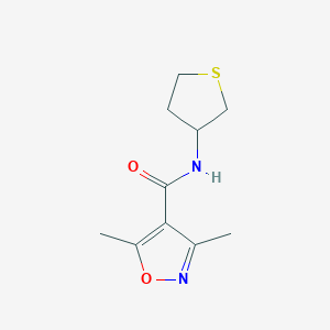 molecular formula C10H14N2O2S B3813035 3,5-dimethyl-N-(tetrahydro-3-thienyl)-4-isoxazolecarboxamide 